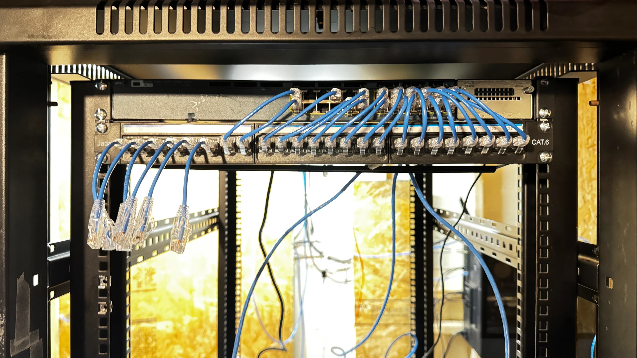 Cisco switch and CAT6 patch panel
